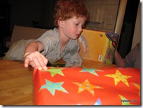 Opening presents at home