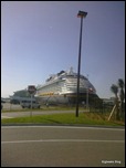Disney Dream from the rental car shuttle